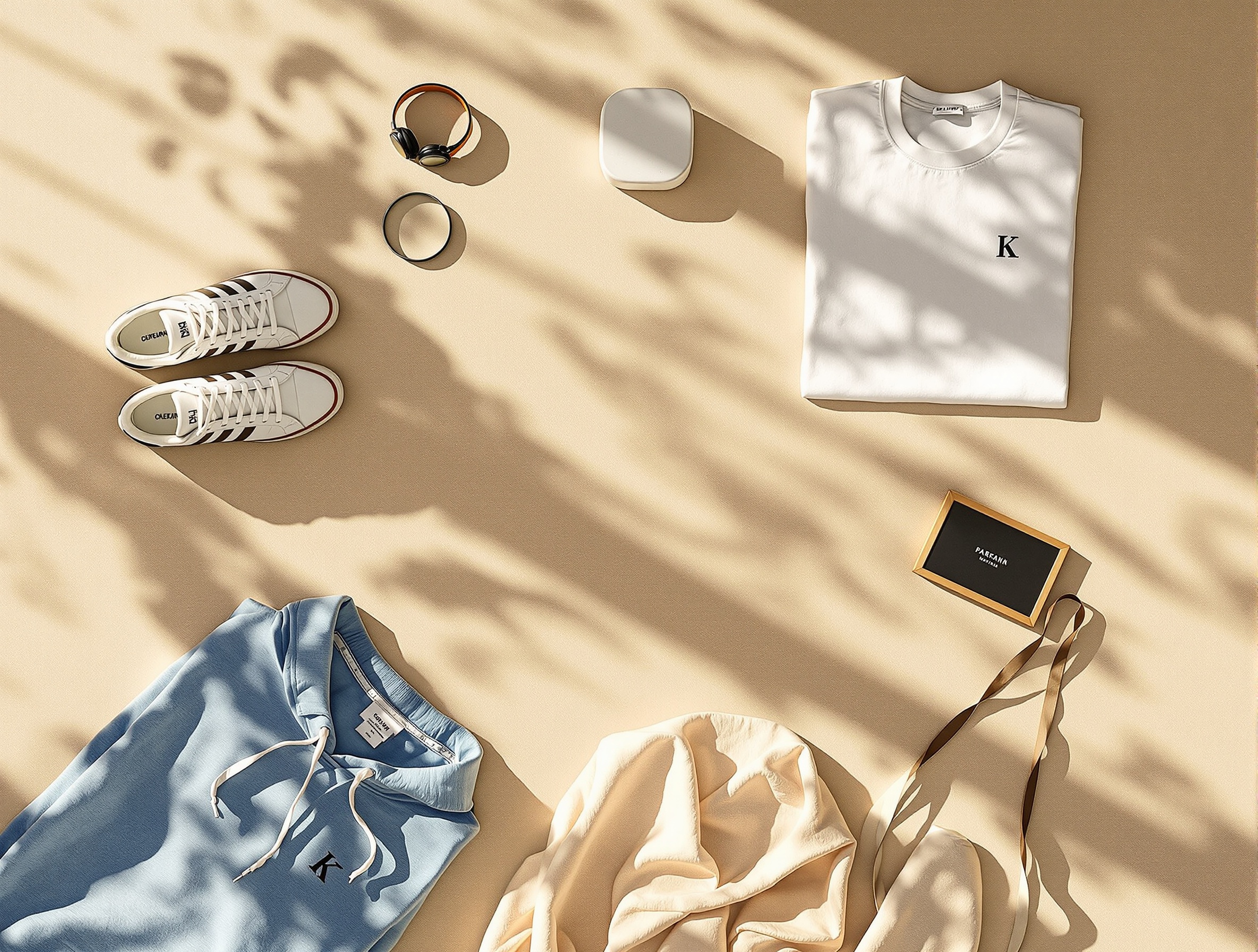 Mulebuy sheet product collection fashion flat lay Mulebuy sheet product collection flat lay