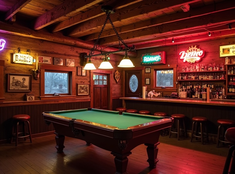 The pool table has seen better days - and better players