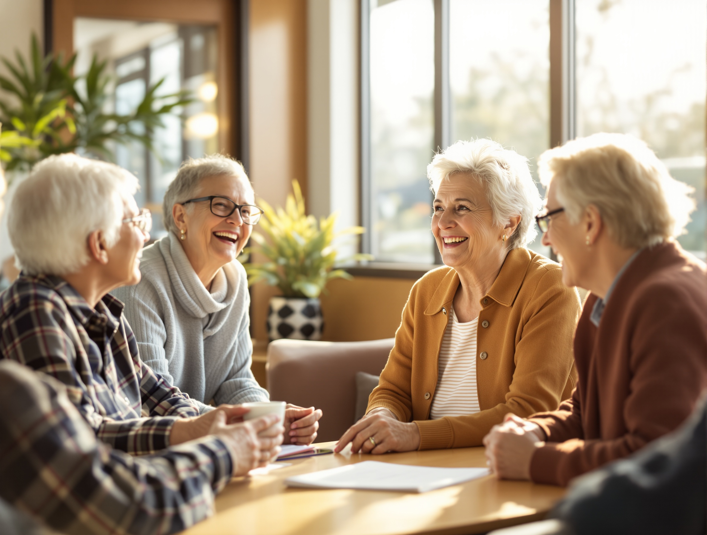 Seniors enjoying community activities at Forest Grove Senior Center