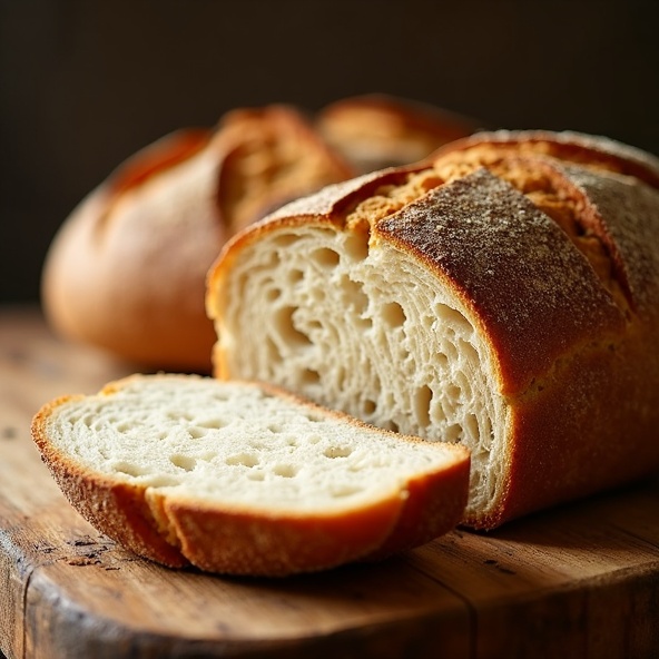 Open crumb sourdough loaf