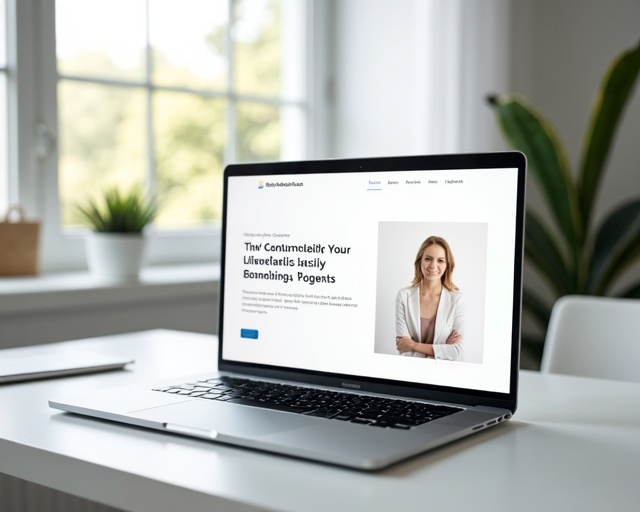 Modern website on laptop