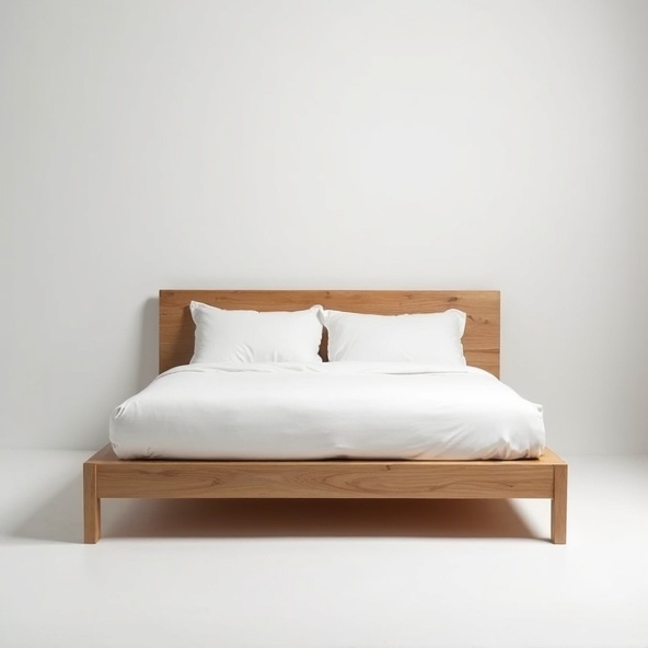 Platform Bed Frame in Natural Oak