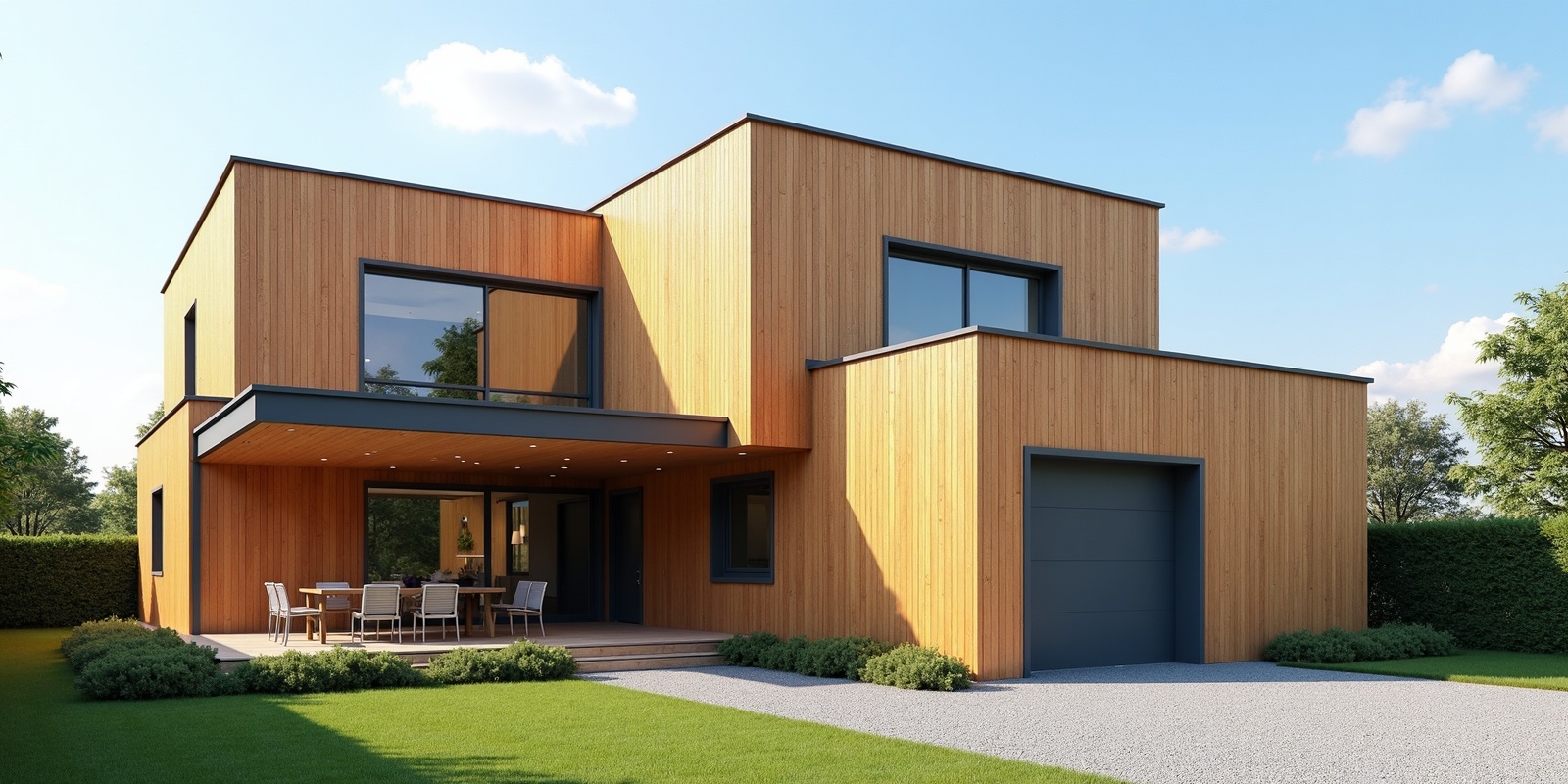 Holzfassade Verkleidung außen Heilbronn - Zimmerei LESNIKHAUS