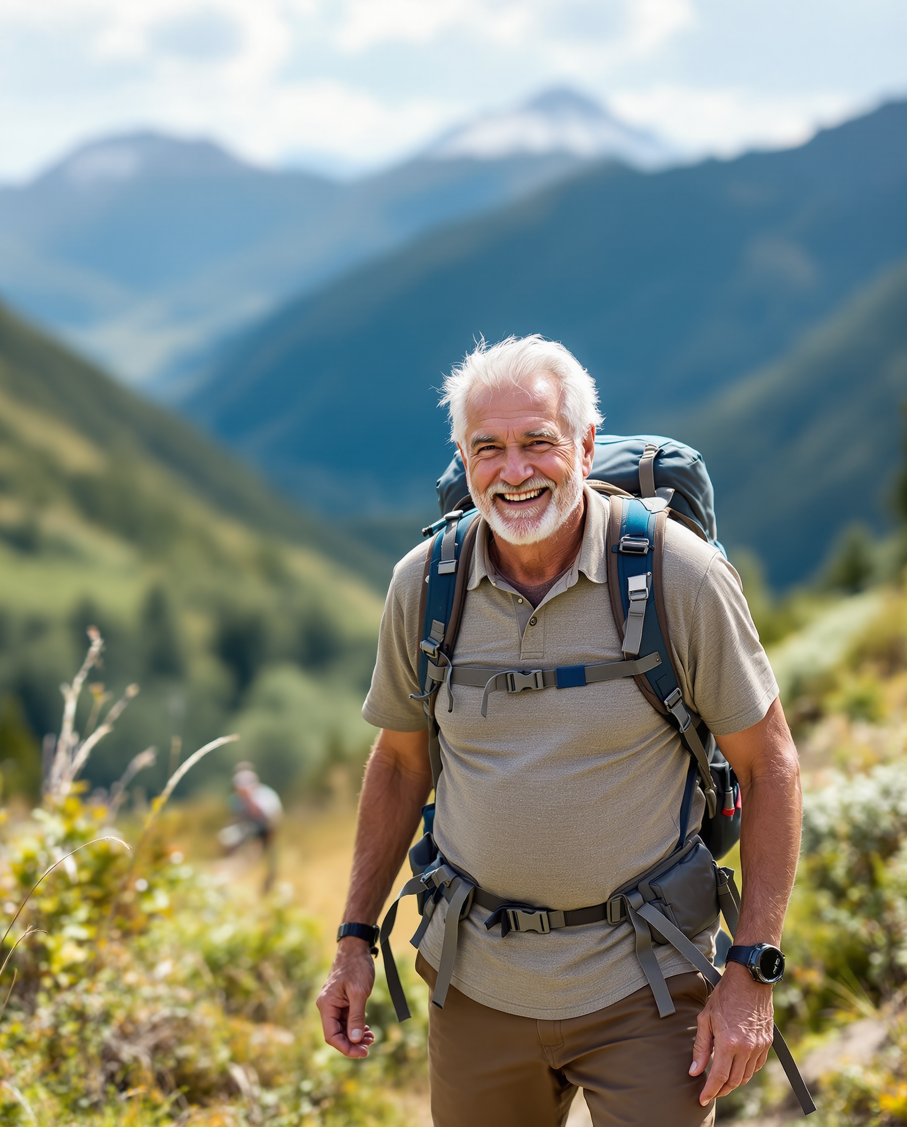 Senior man enjoying an active healthy lifestyle after improving his prostate health