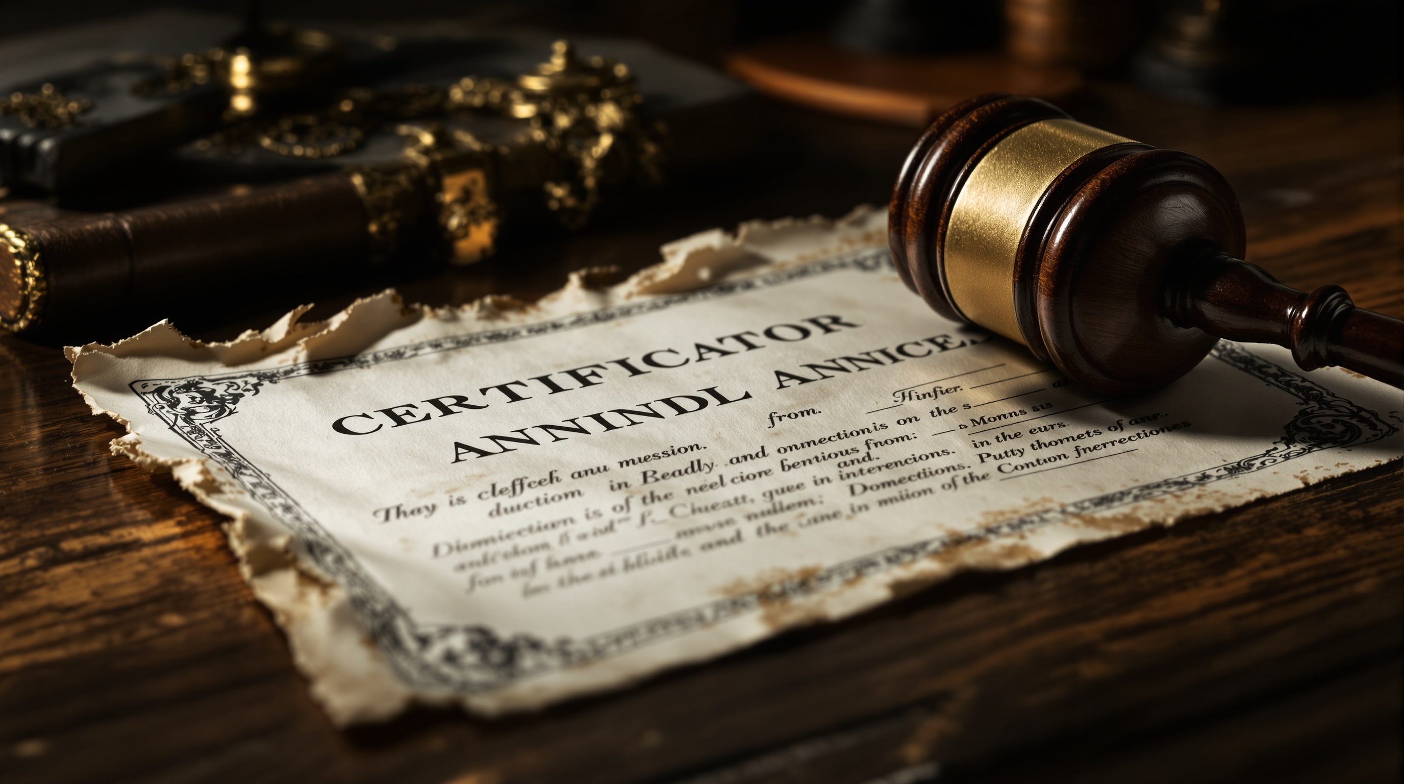 Legal documents and gavel