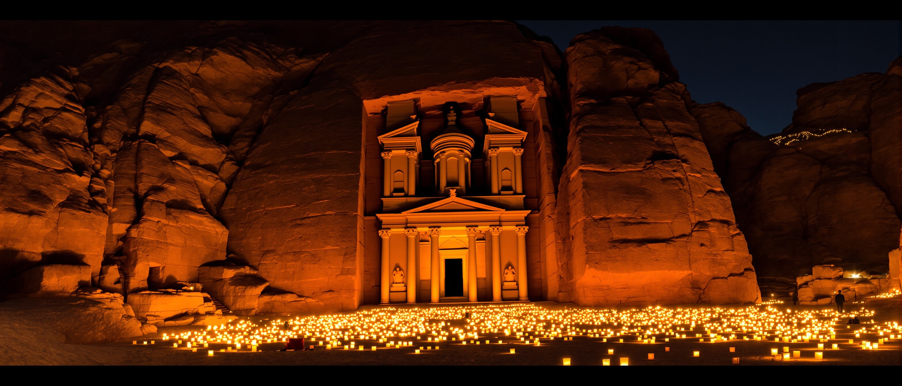 Petra by night