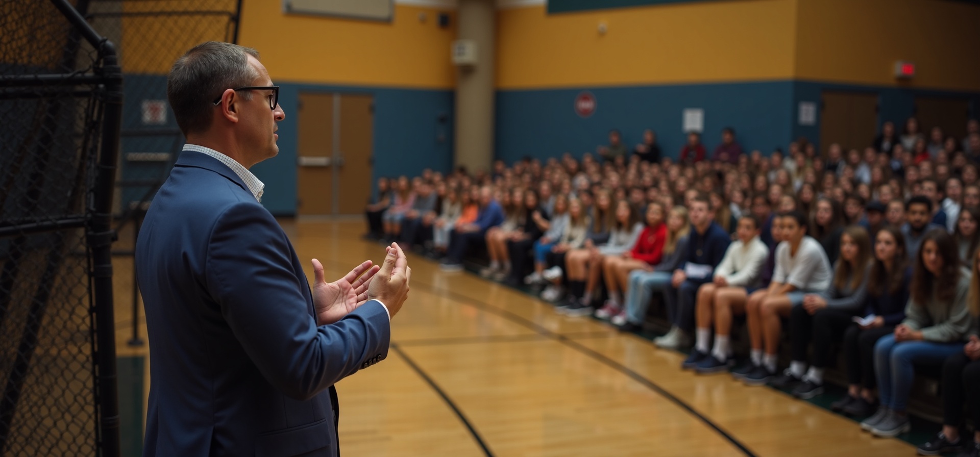 CAG speaking at a school