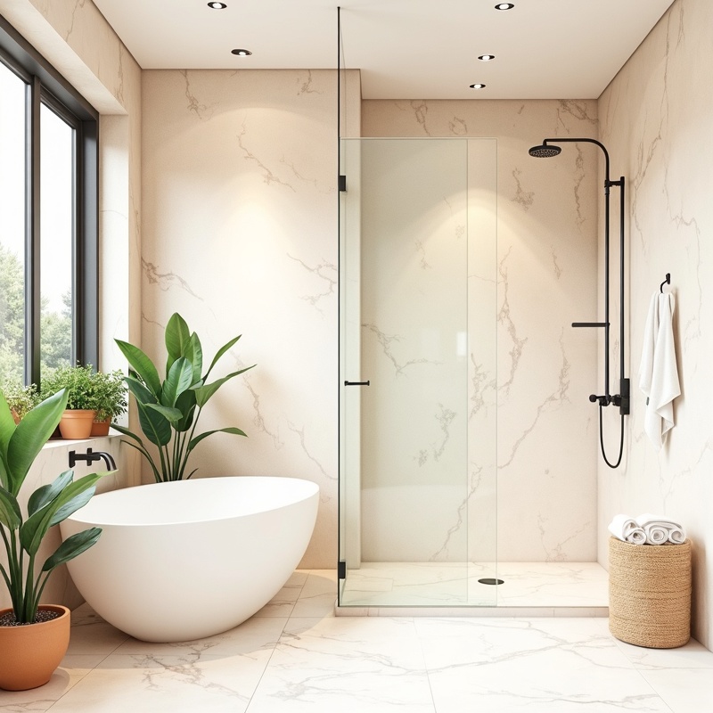 모던 욕실 인테리어 일러스트