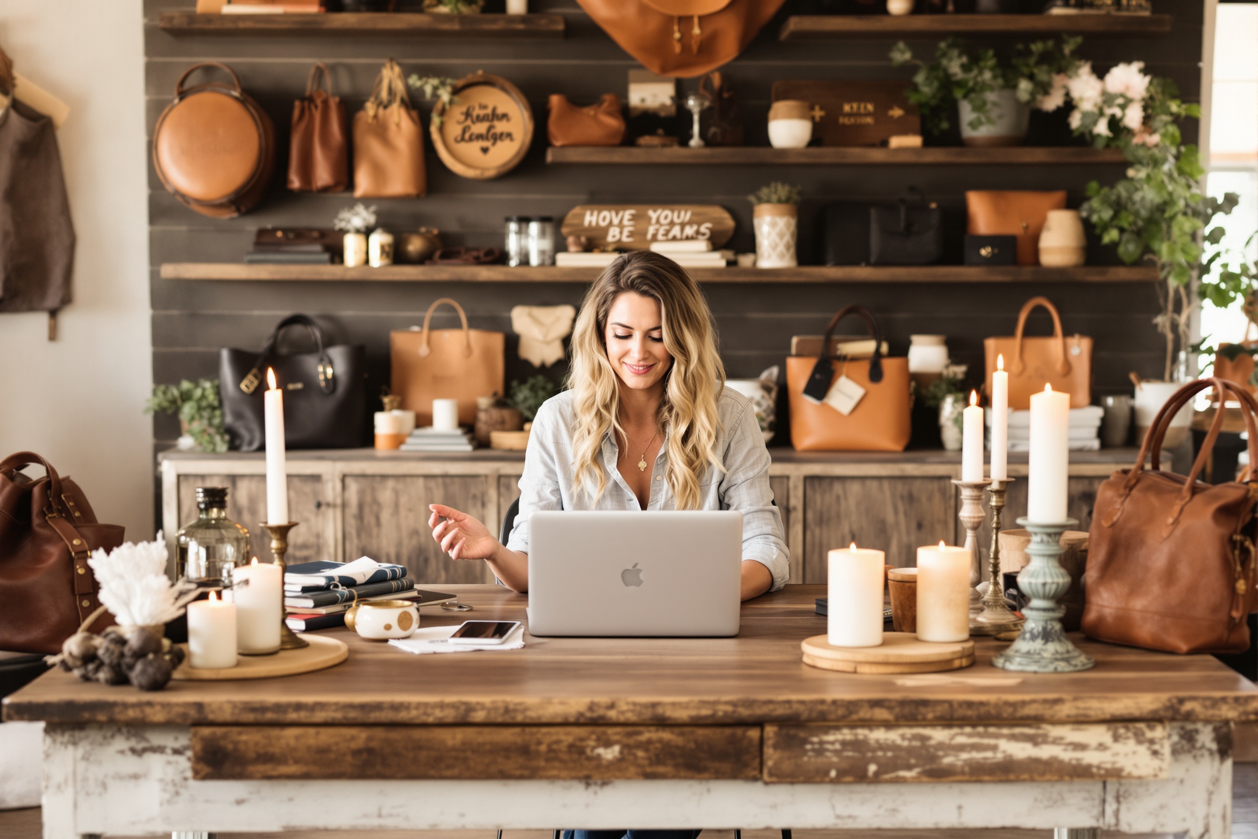 Small business owner planning how to find new clients for her handmade boutique in Birmingham AL