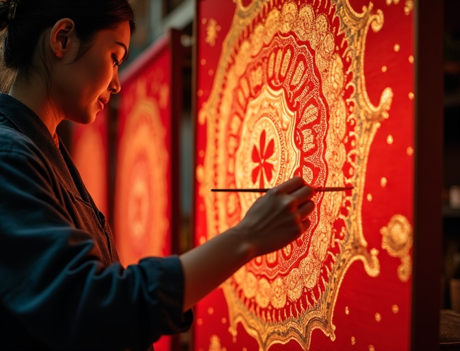 Hand painting process