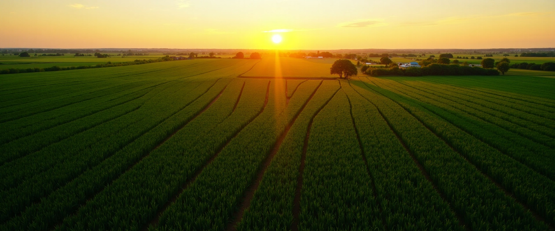 Aerial view of farmland