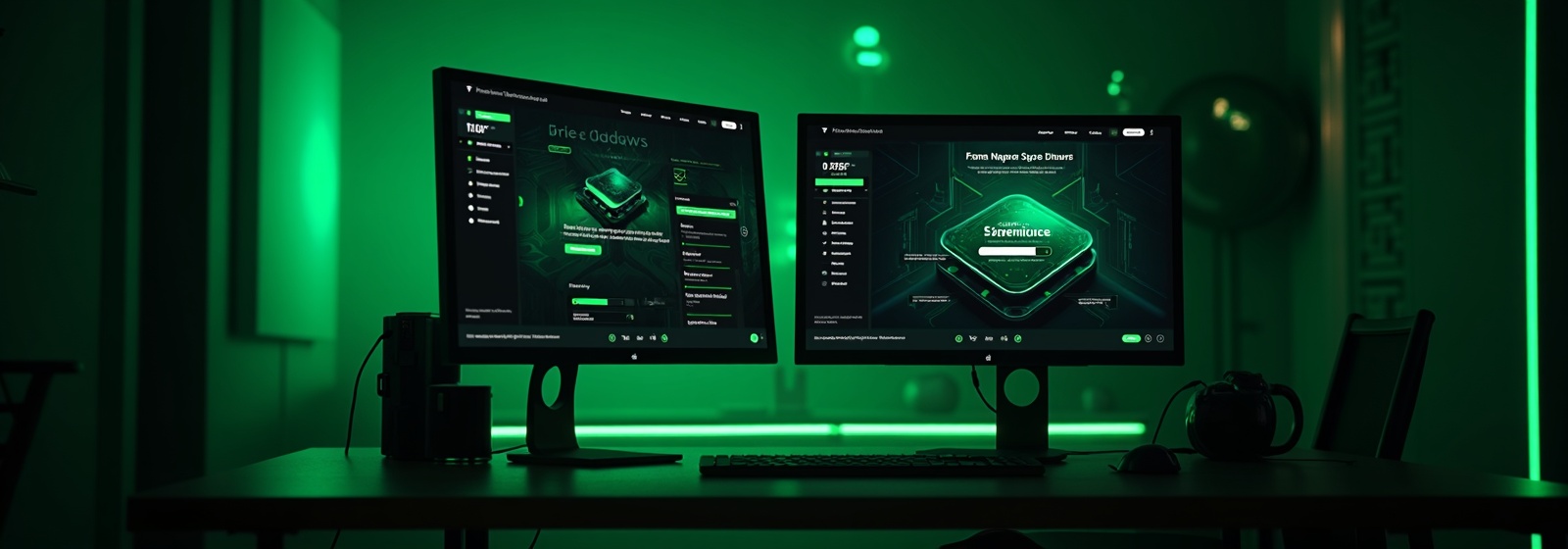 현대적인 웹 디자인 스튜디오 작업 공간