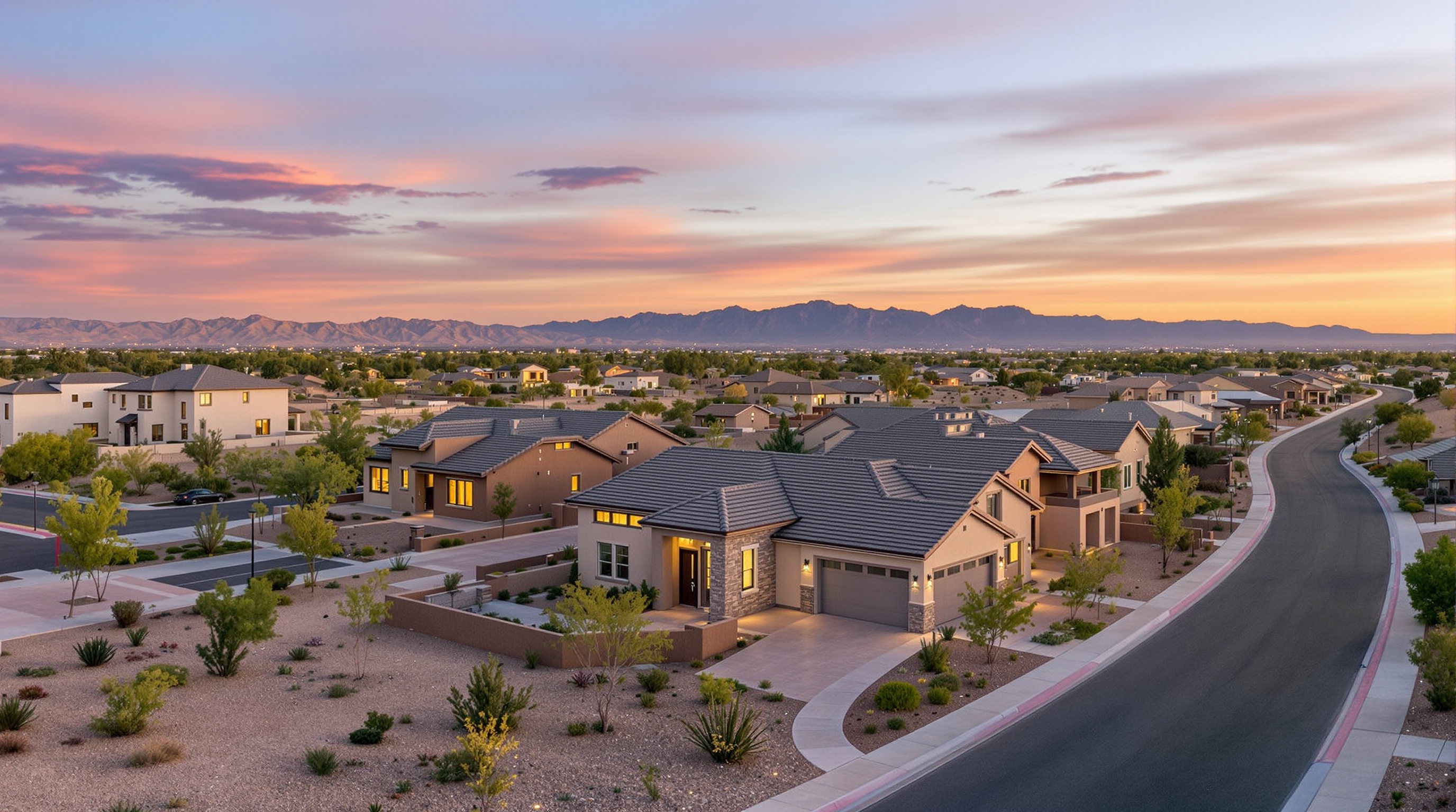 New construction homes in El Paso Texas northeast neighborhood showing affordable housing options for Fort Bliss military families in 2026