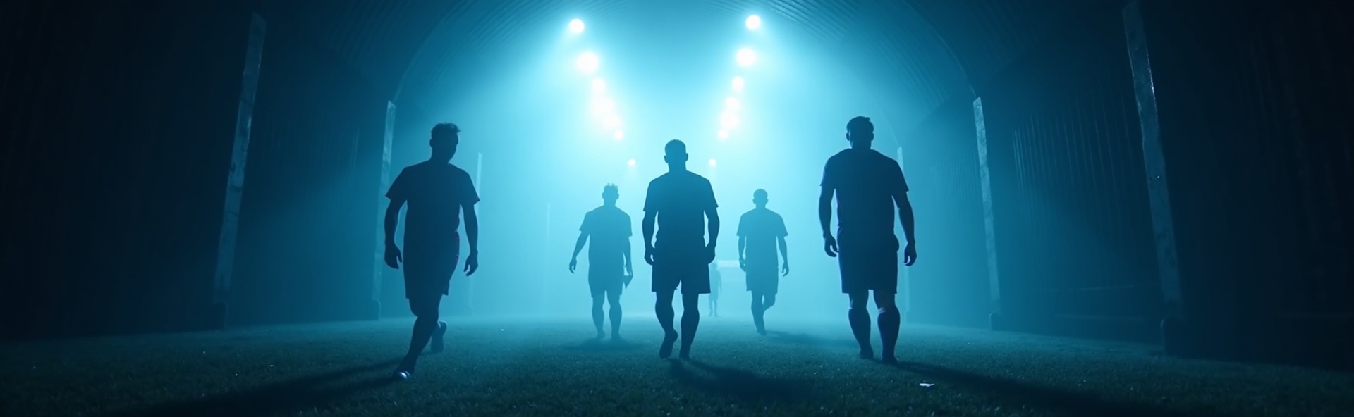 Players entering the pitch