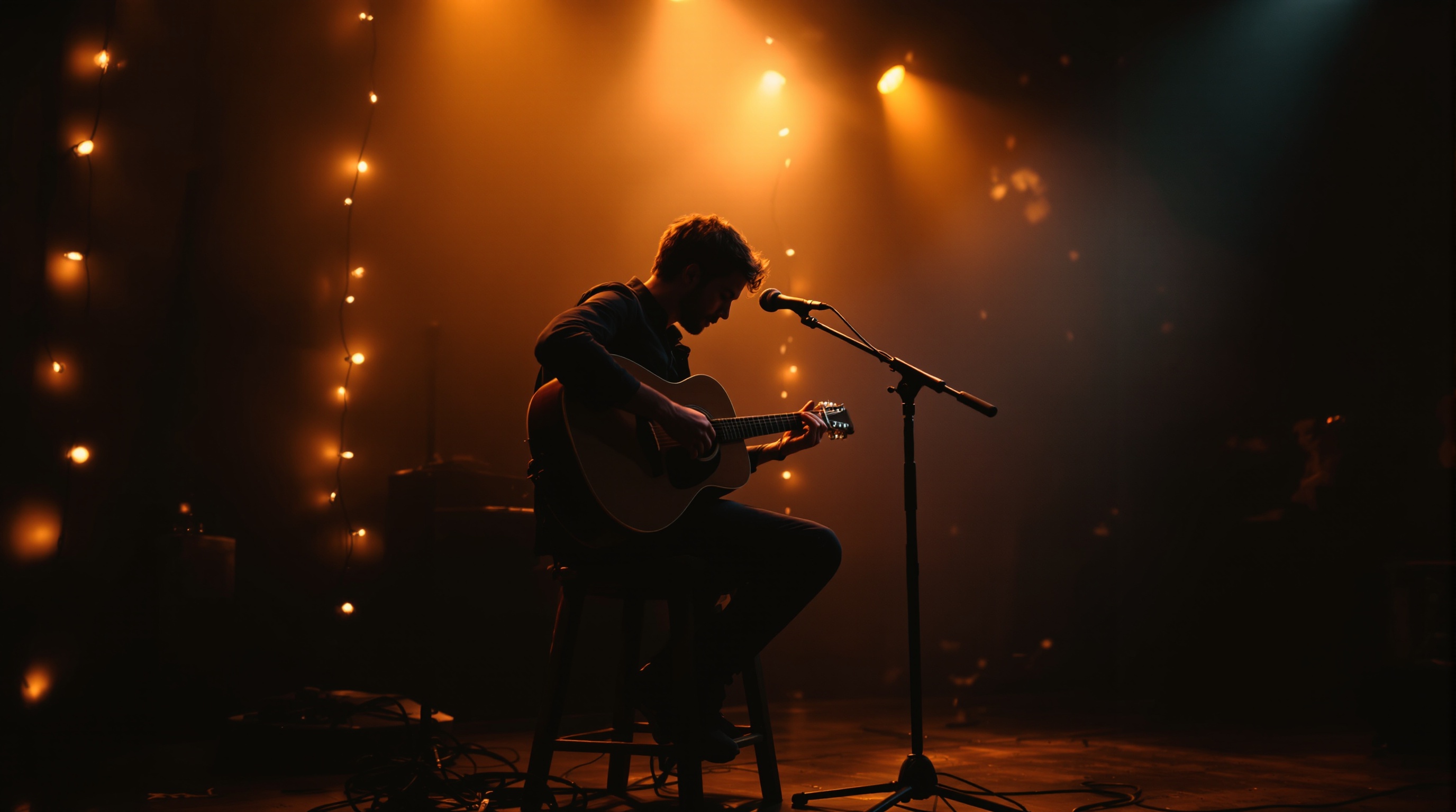 LA acoustic night performance atmosphere
