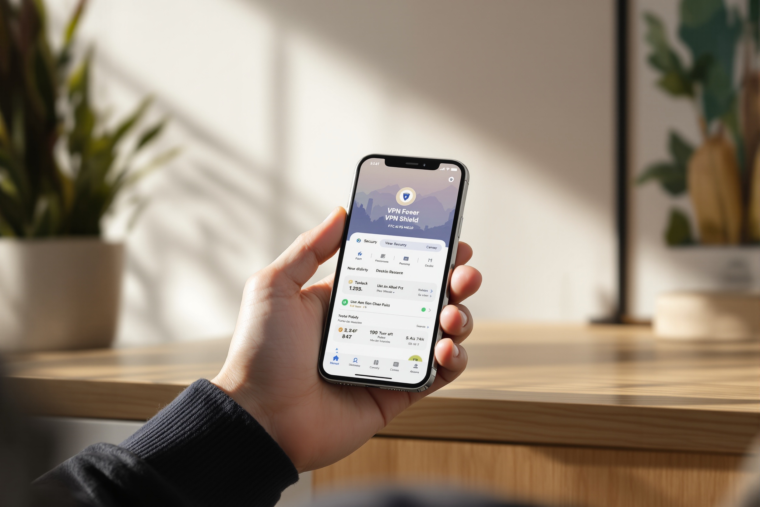 iOS device with security app