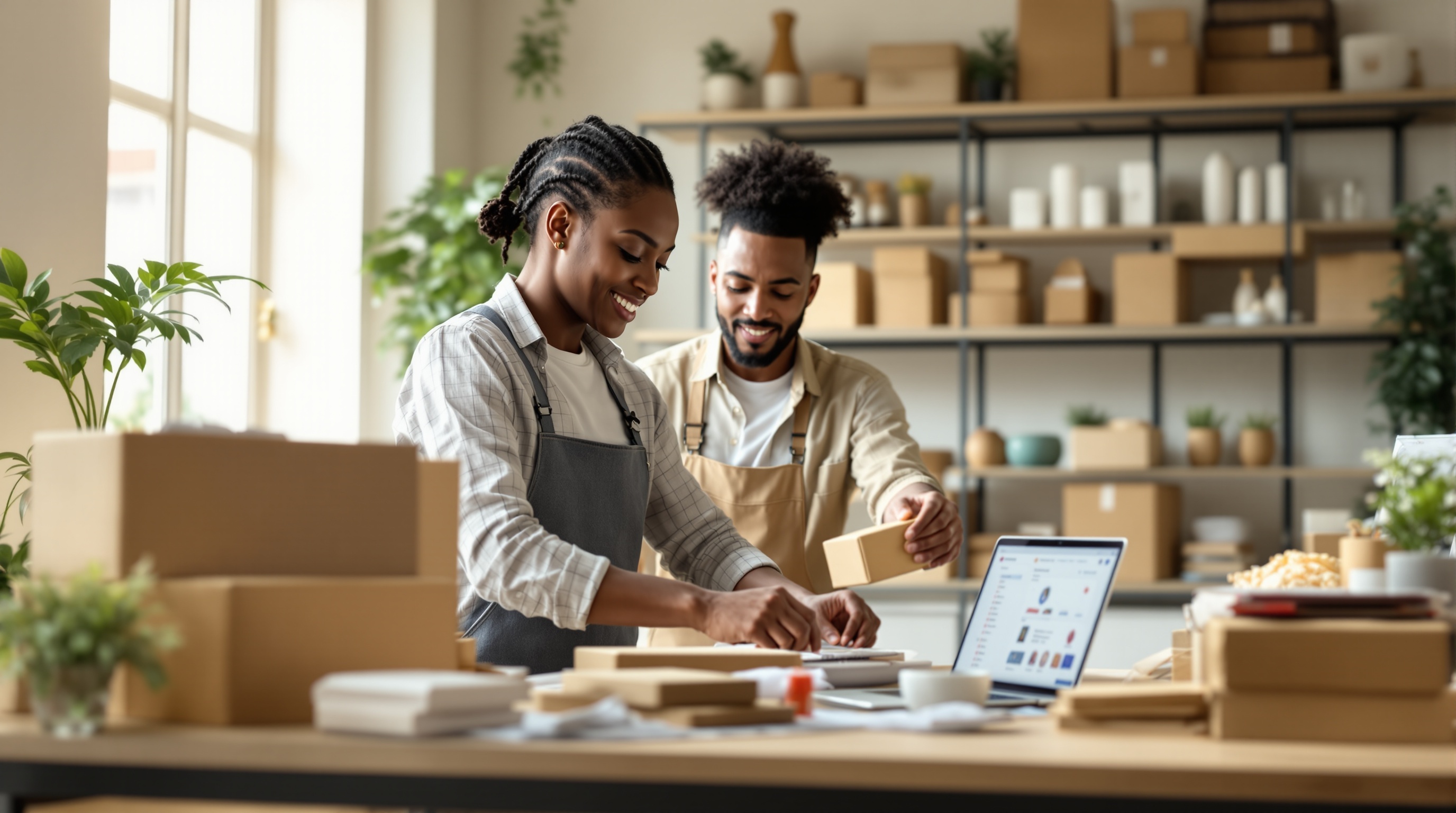 eCommerce shipping in South Africa - online seller packing orders