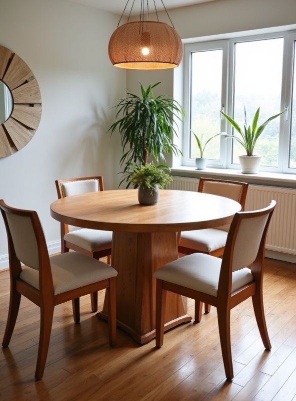 Round Dining Table - Handcrafted Furniture Round Dining Table