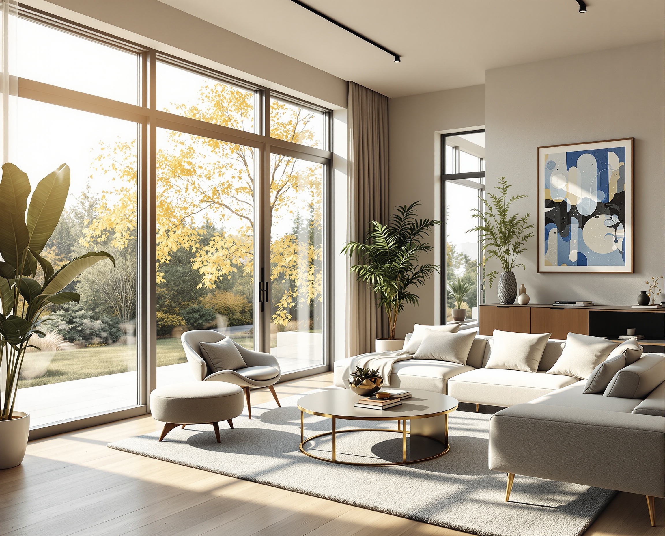 Modern home with new windows