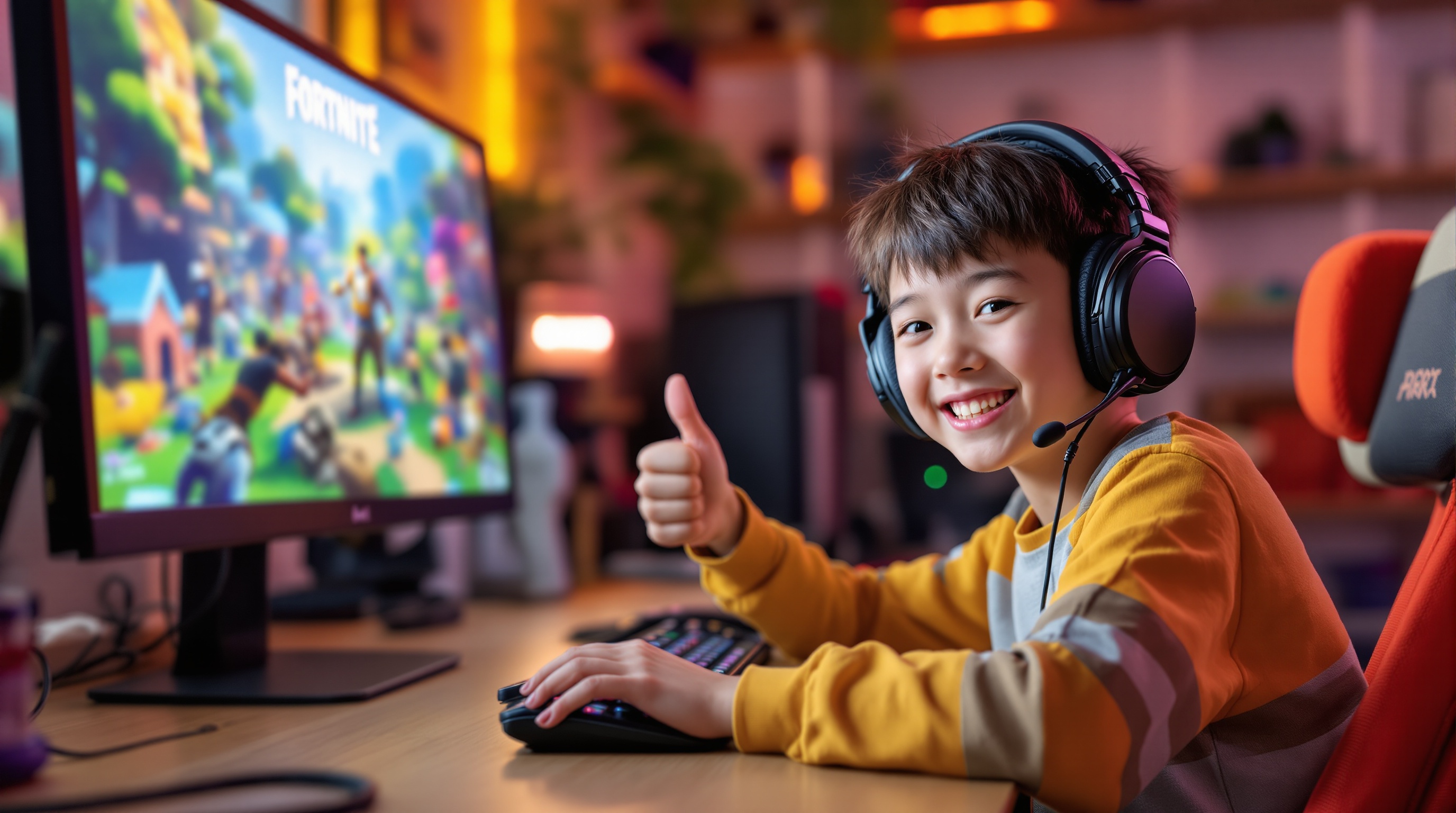 フォートナイトで勝利して喜ぶ小学生 子供 ゲーム 良い影響