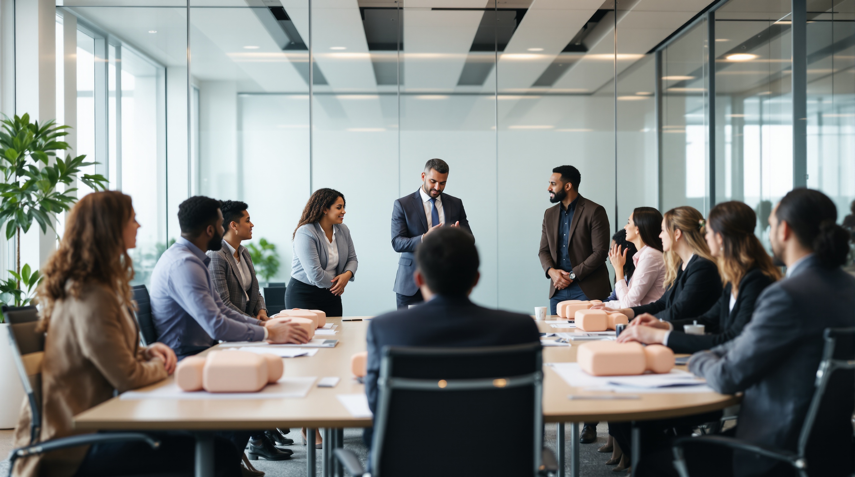 Corporate CPR training session