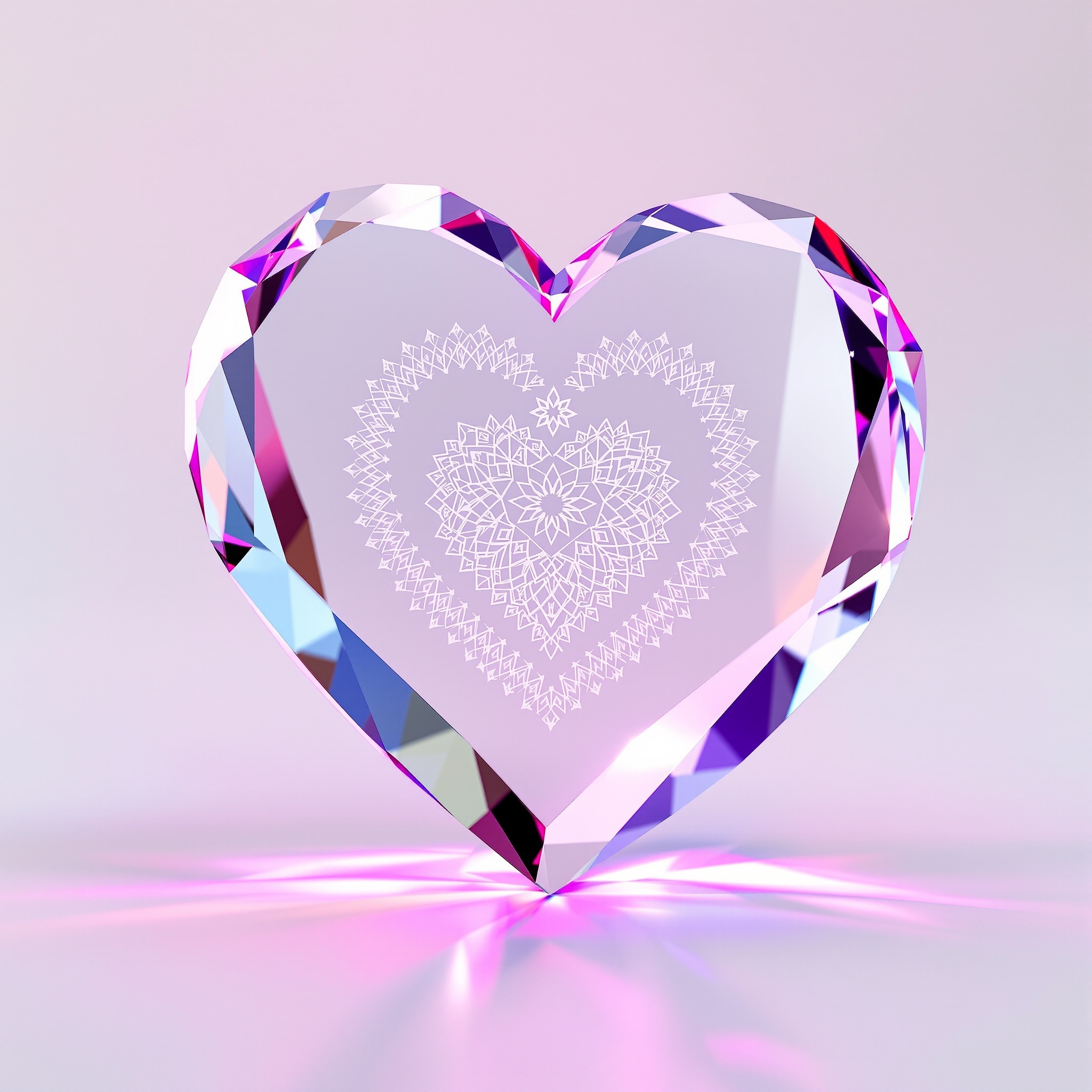 寵物水晶內雕(愛心形)