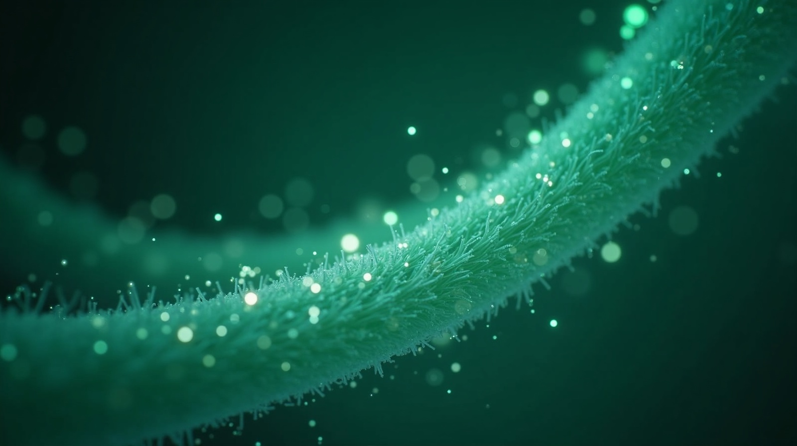 Visualización científica de microfibra Nanosilver con nanopartículas de plata