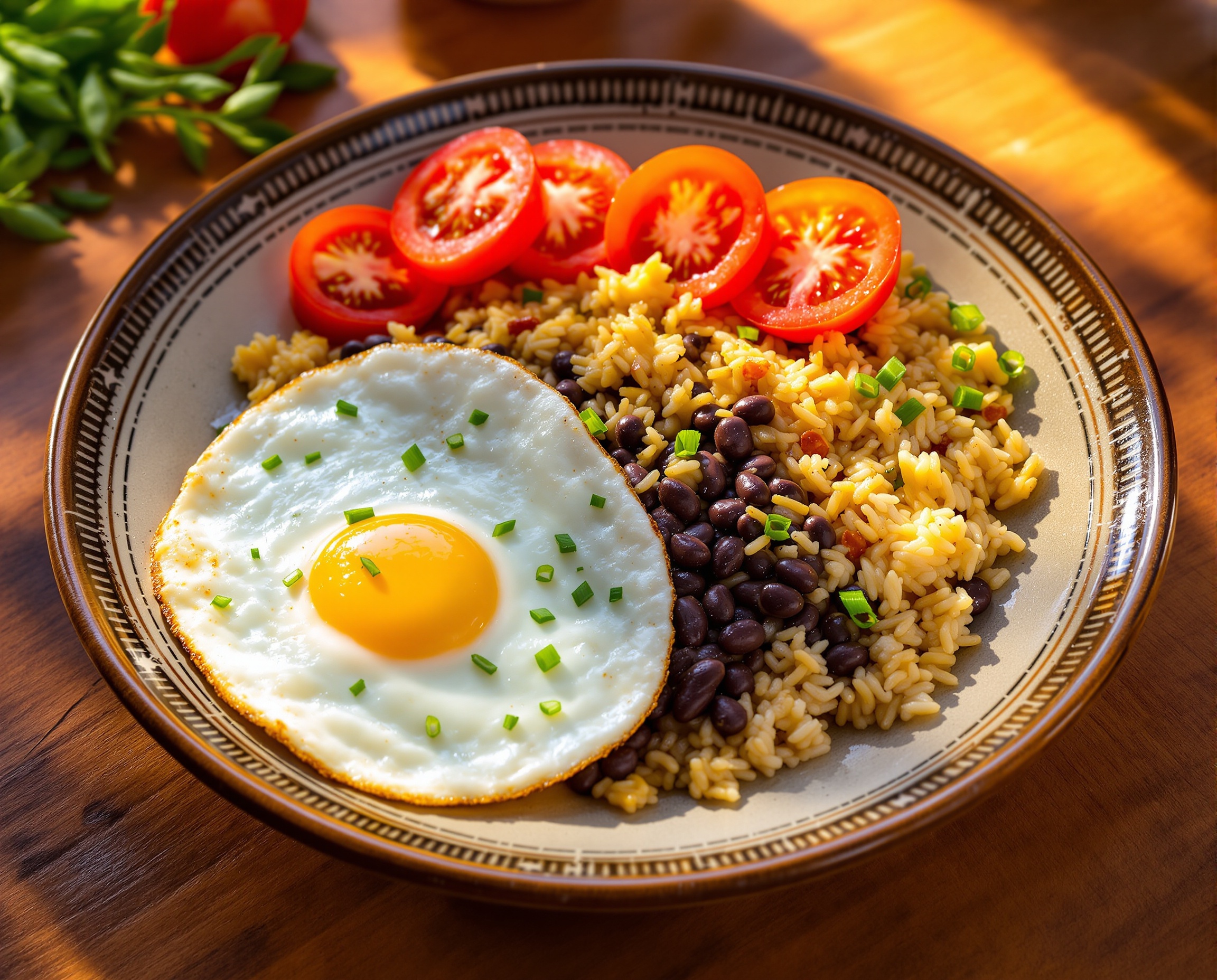 Gallo Pinto con 2 Huevos
