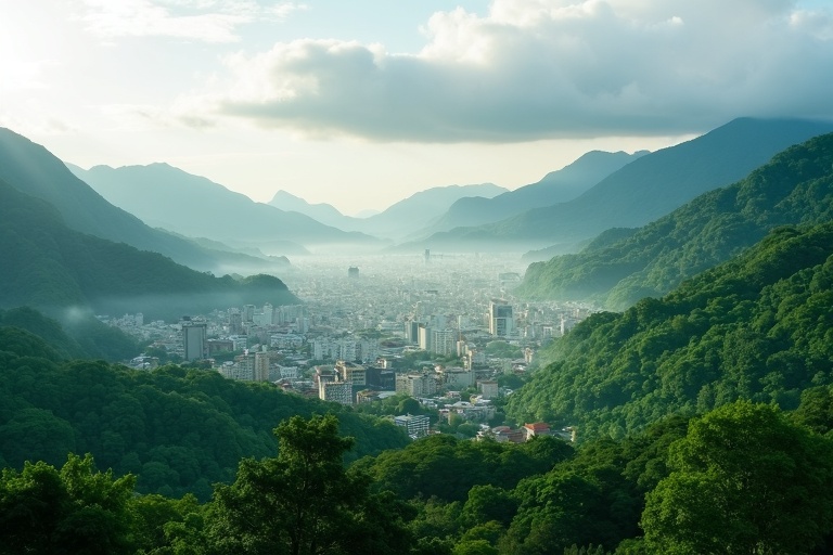 京都の自然と都市