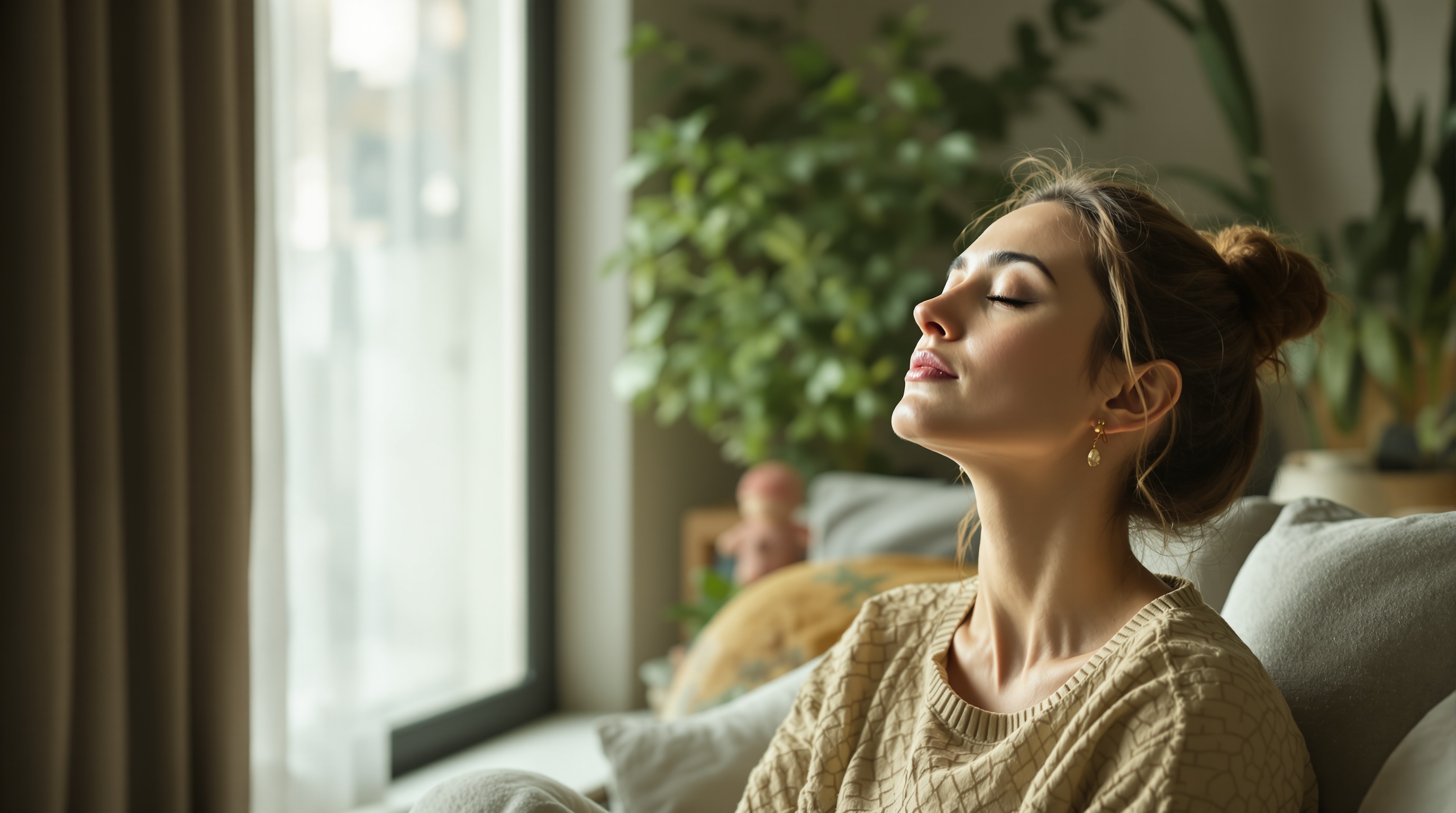 Mujer practicando técnicas para quitar la ansiedad en casa - terapia emocional CDMX