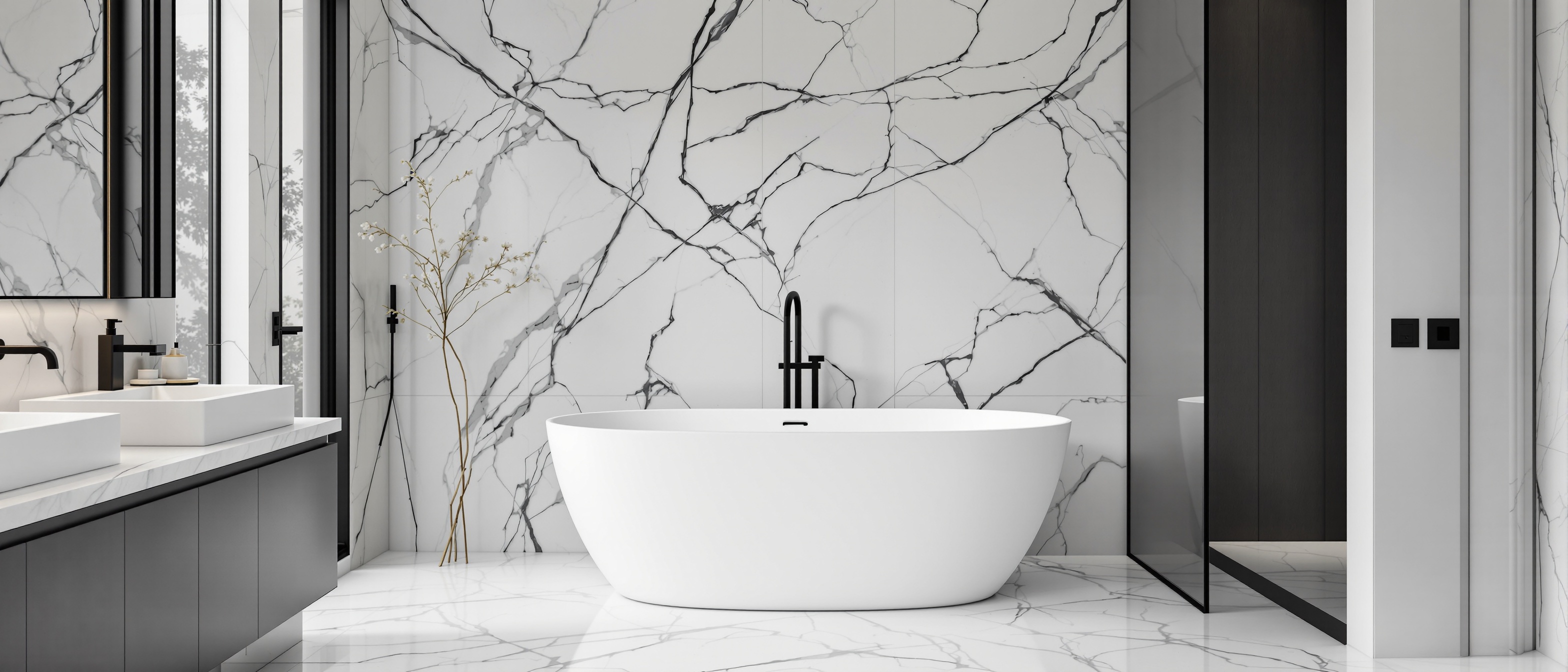 Modern luxury bathroom renovation background