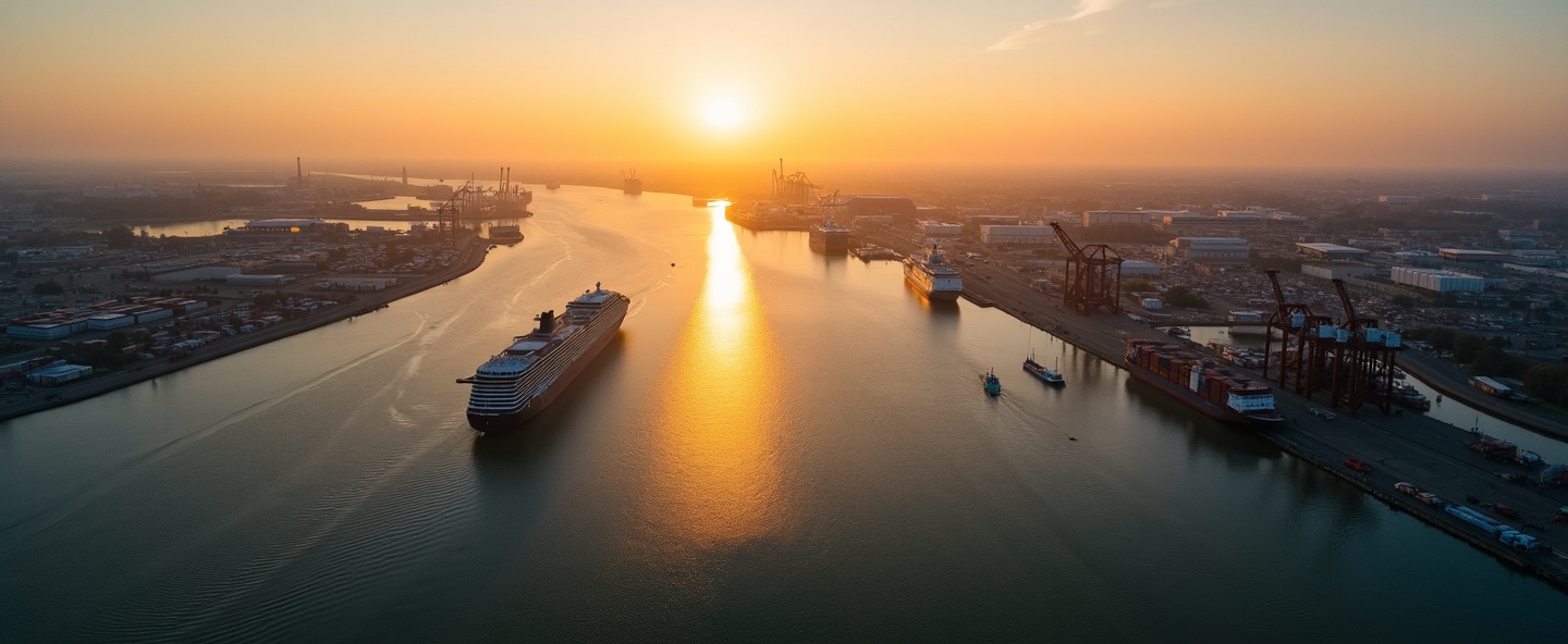 Southampton docks aerial view
