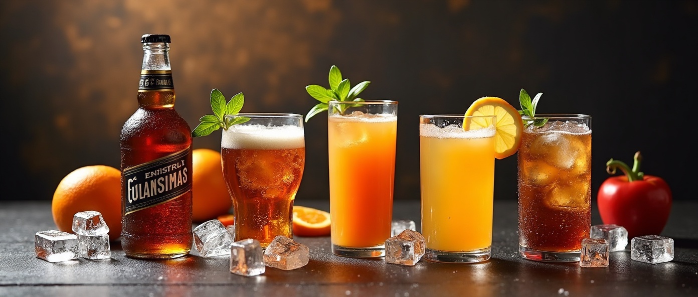 Bebidas geladas e variadas