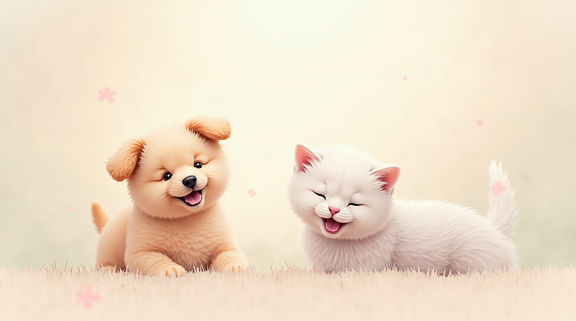 Happy pets background