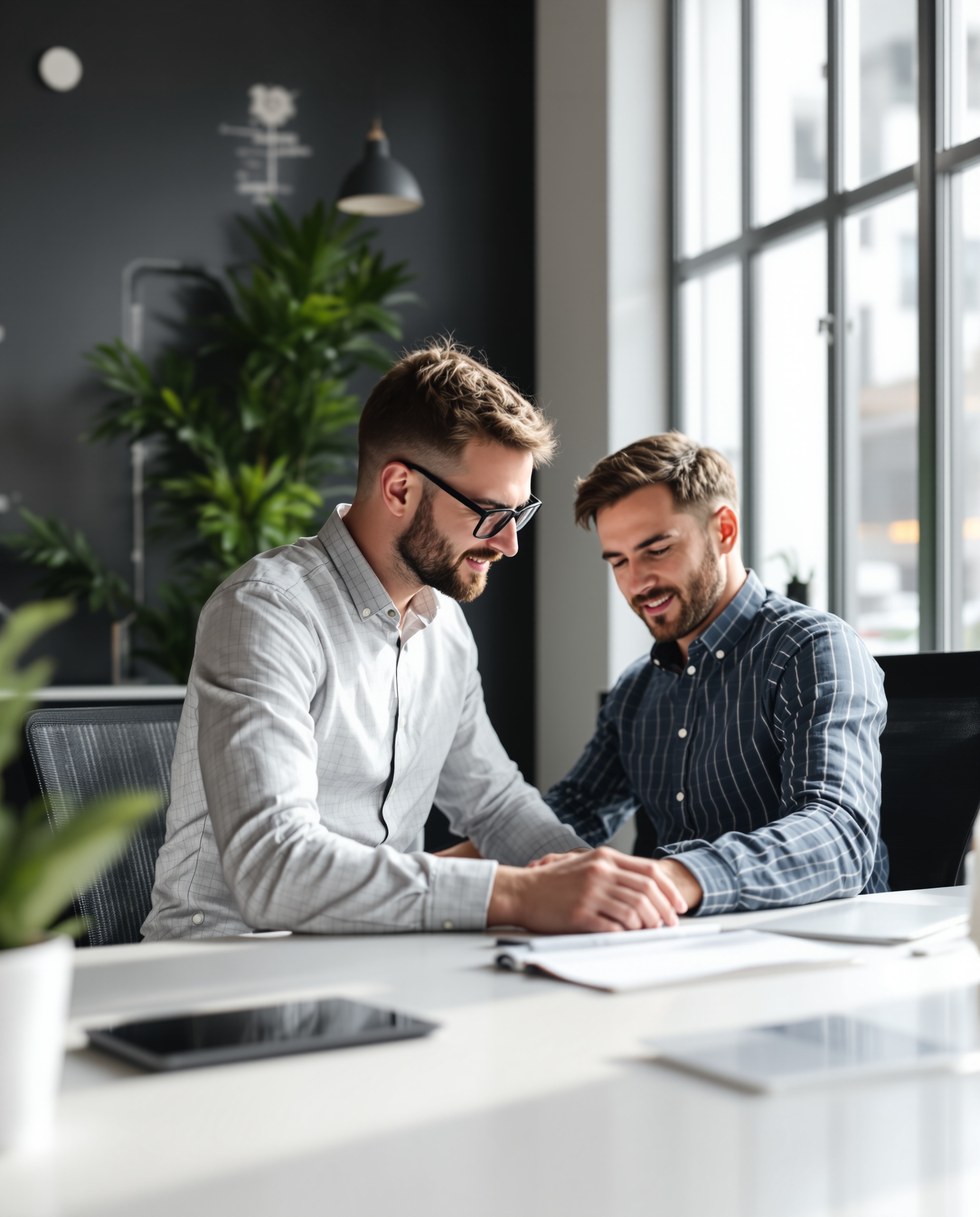Professional digital services workspace showcasing modern design tools and creative environment