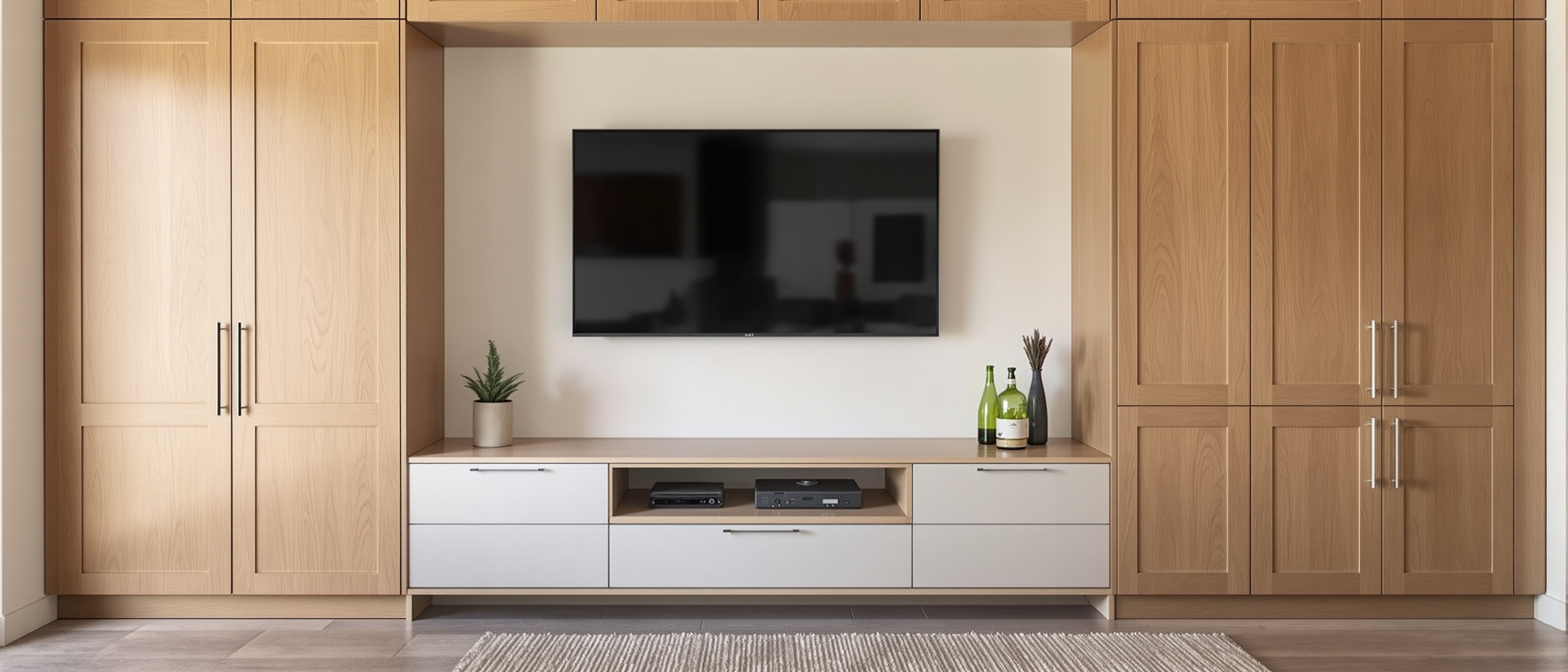 Kitchen Storage TV Console Wall Carpentry