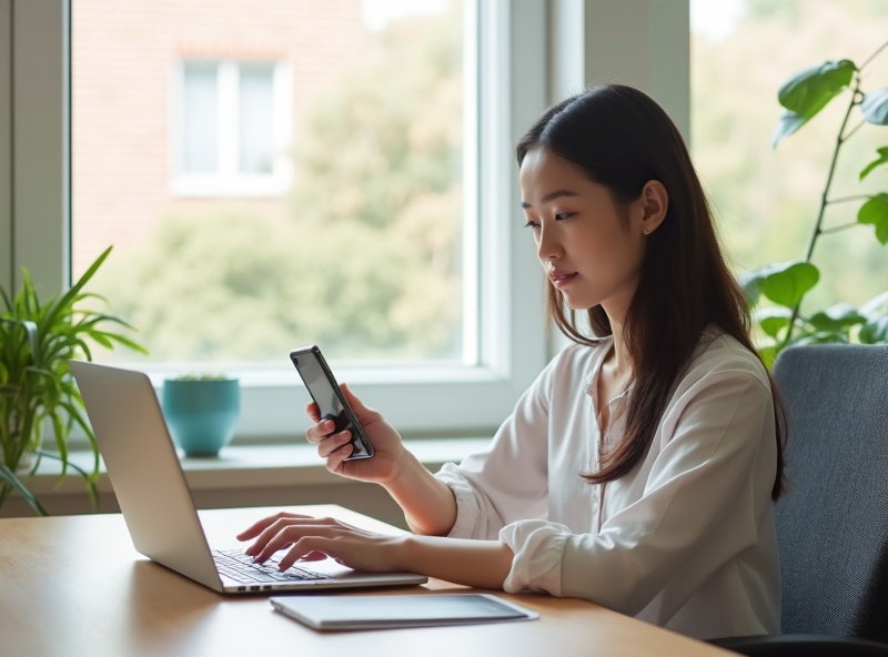 メール設定サポートの様子