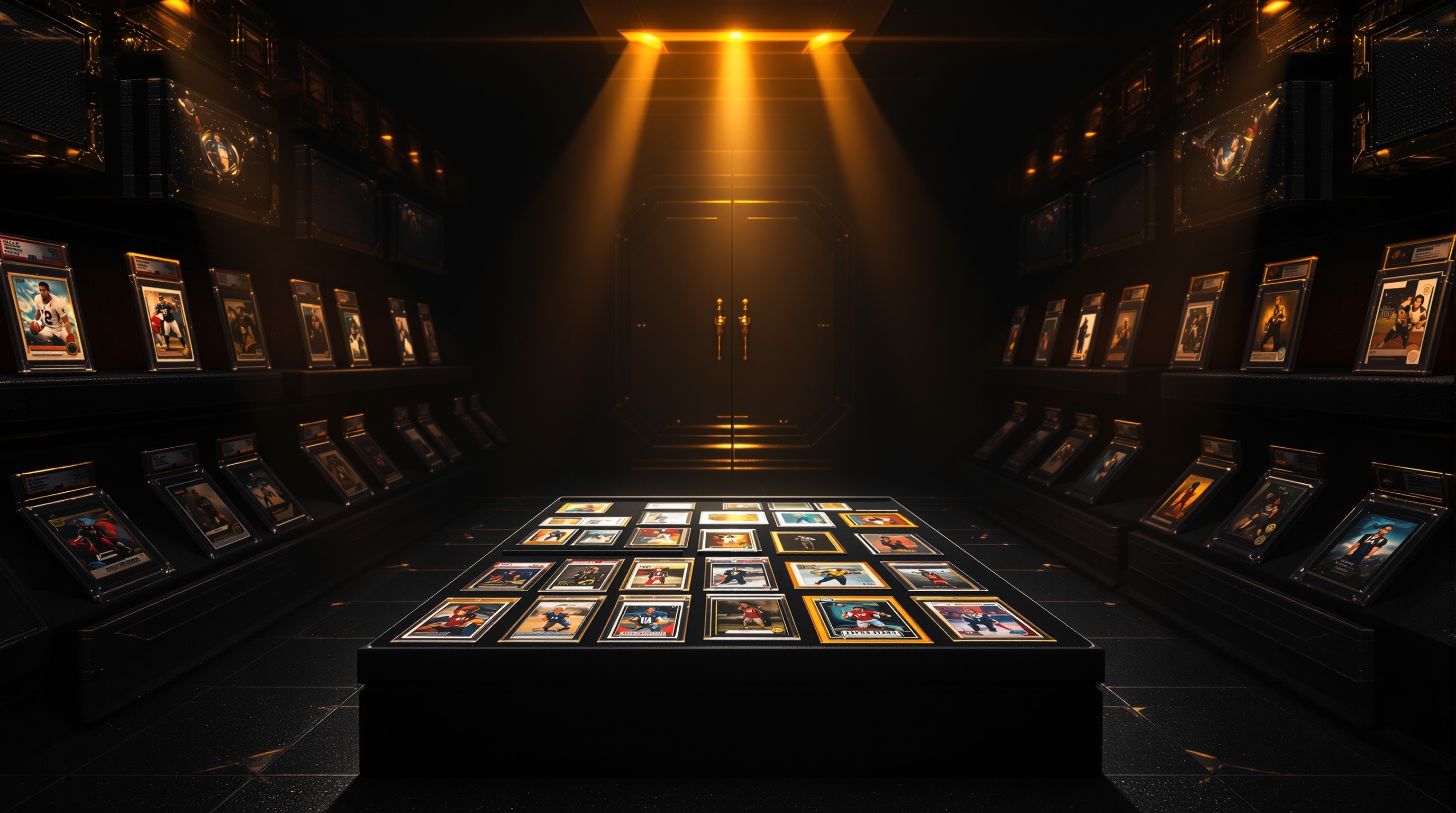 Sports card collection background