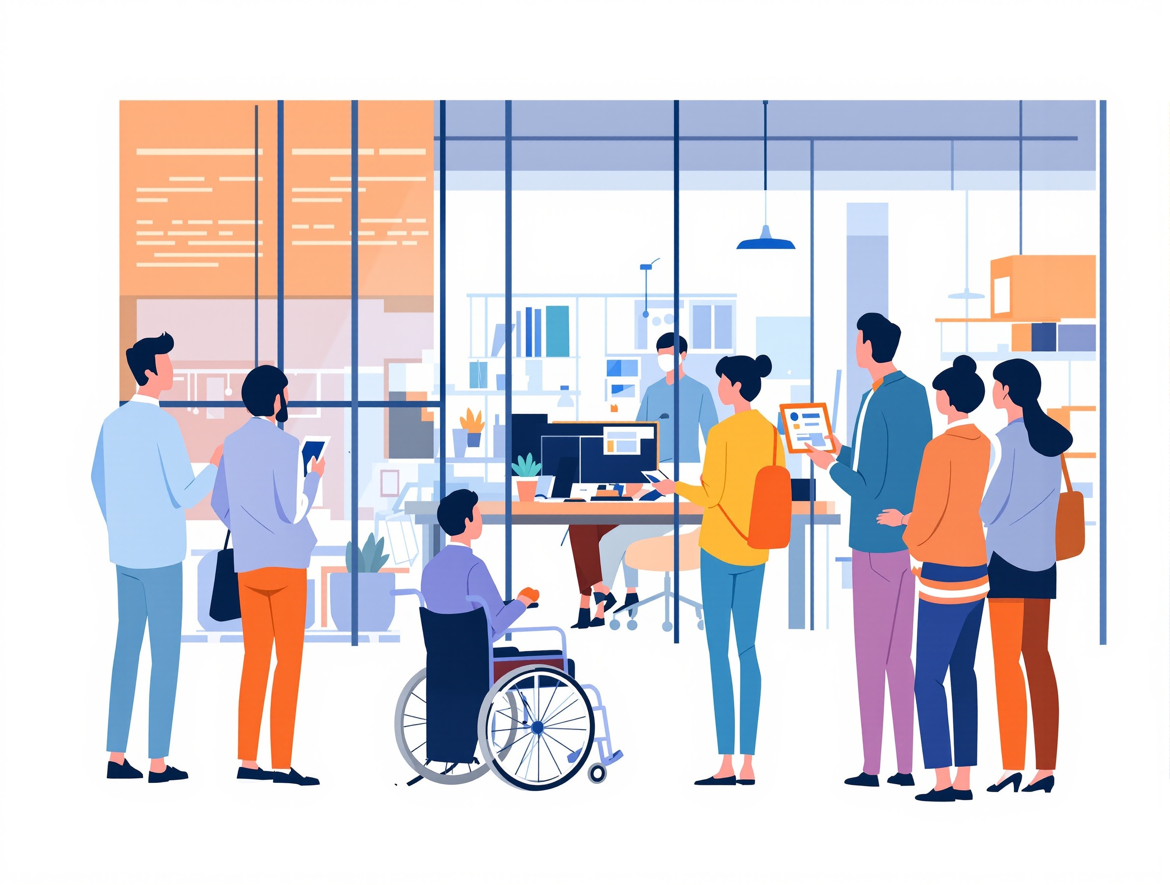 企業見学会等事業のイラスト