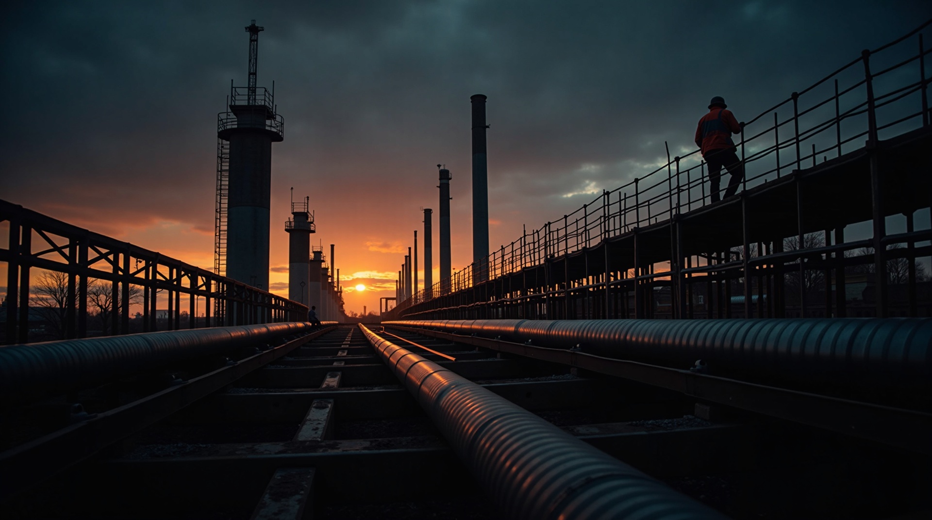 プラント足場施工現場