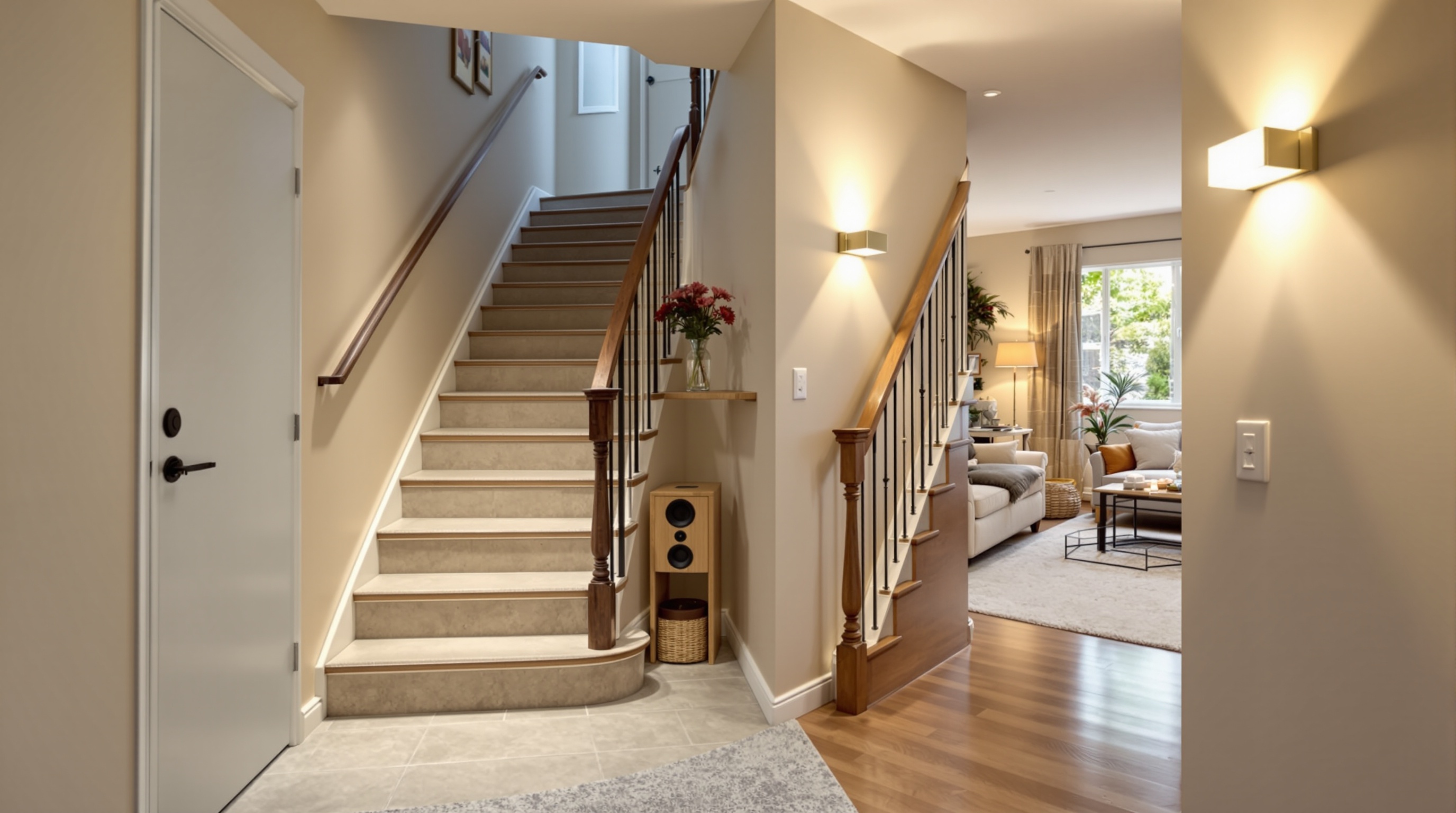 Well-lit senior home with proper lighting for low vision safety