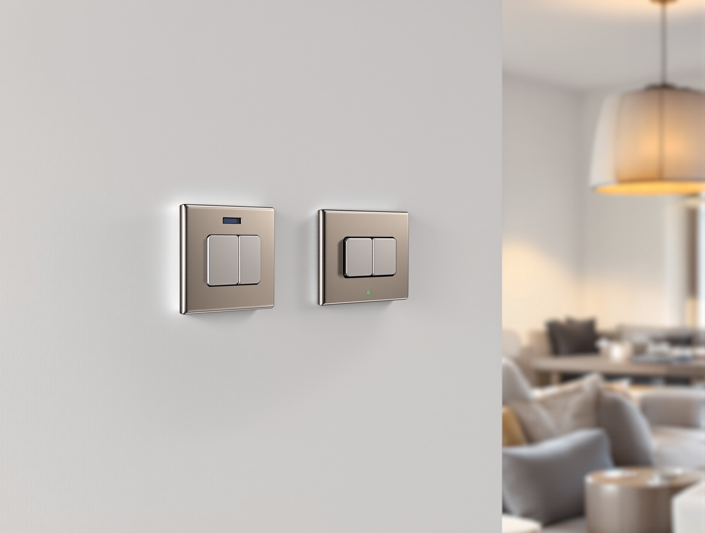 Modern UK home with new electrical sockets and LED lighting