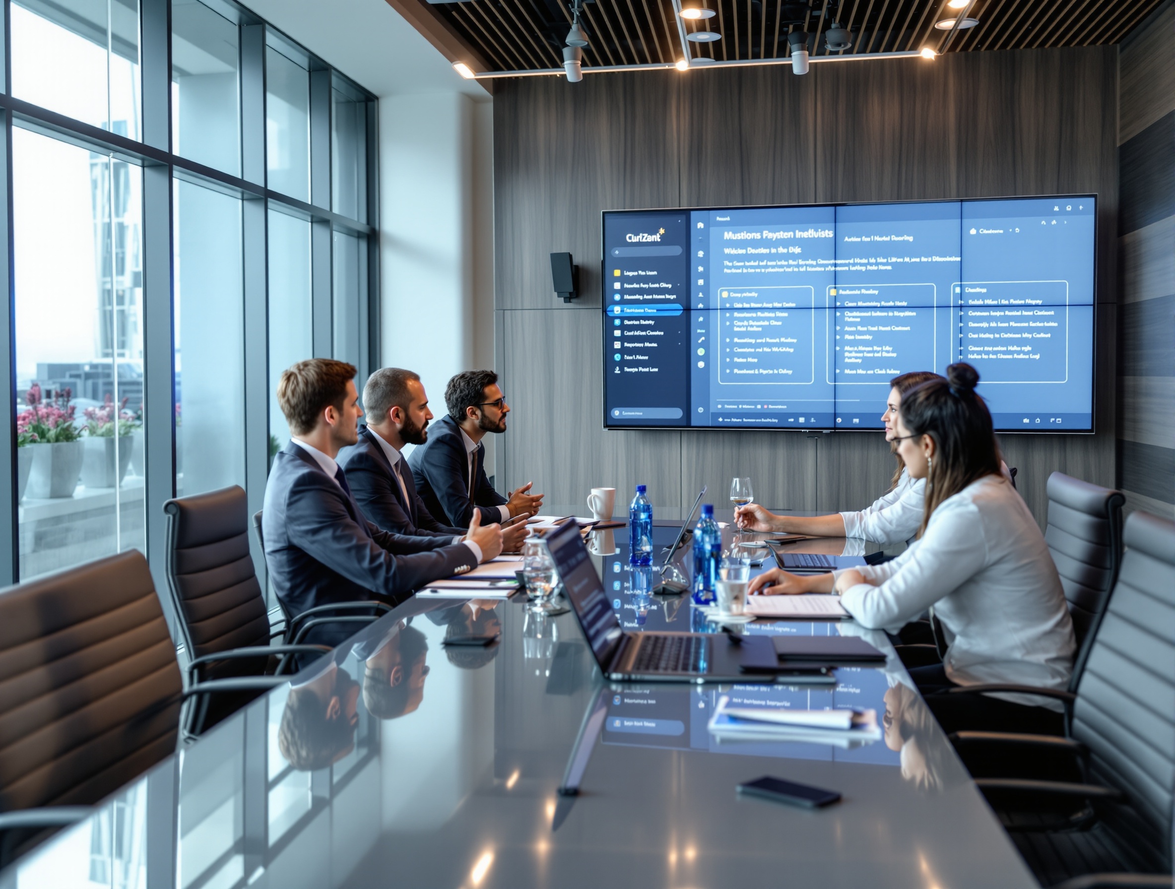 B2B business professionals in strategy meeting