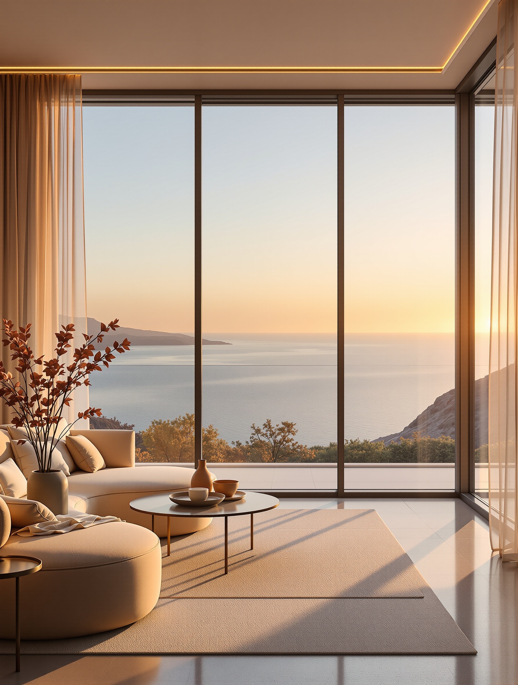 Luxury modern apartment with Mediterranean sea view for Classical Feng Shui property assessment