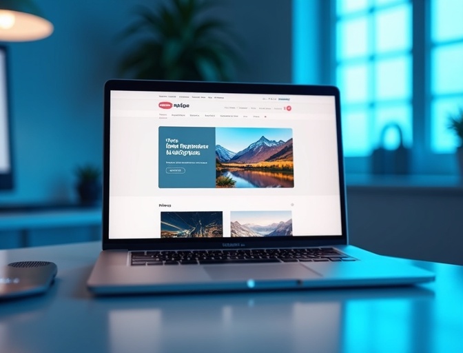 Sitio web profesional en laptop