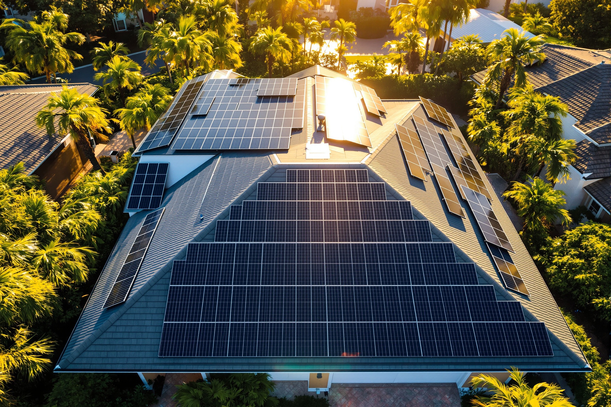 Complete solar installation on Florida home