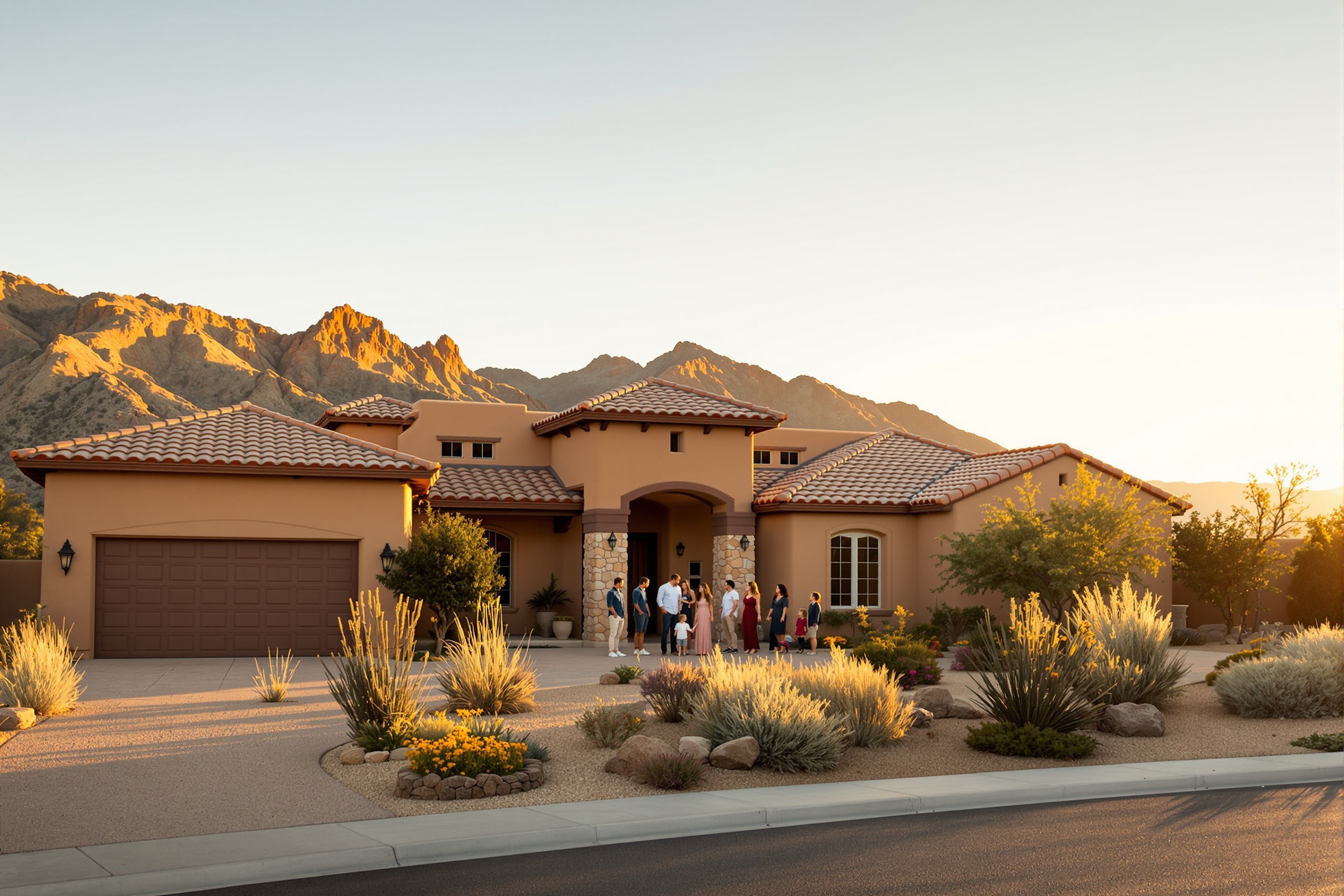 Beautiful El Paso family home eligible for homestead exemption with Franklin Mountains in background