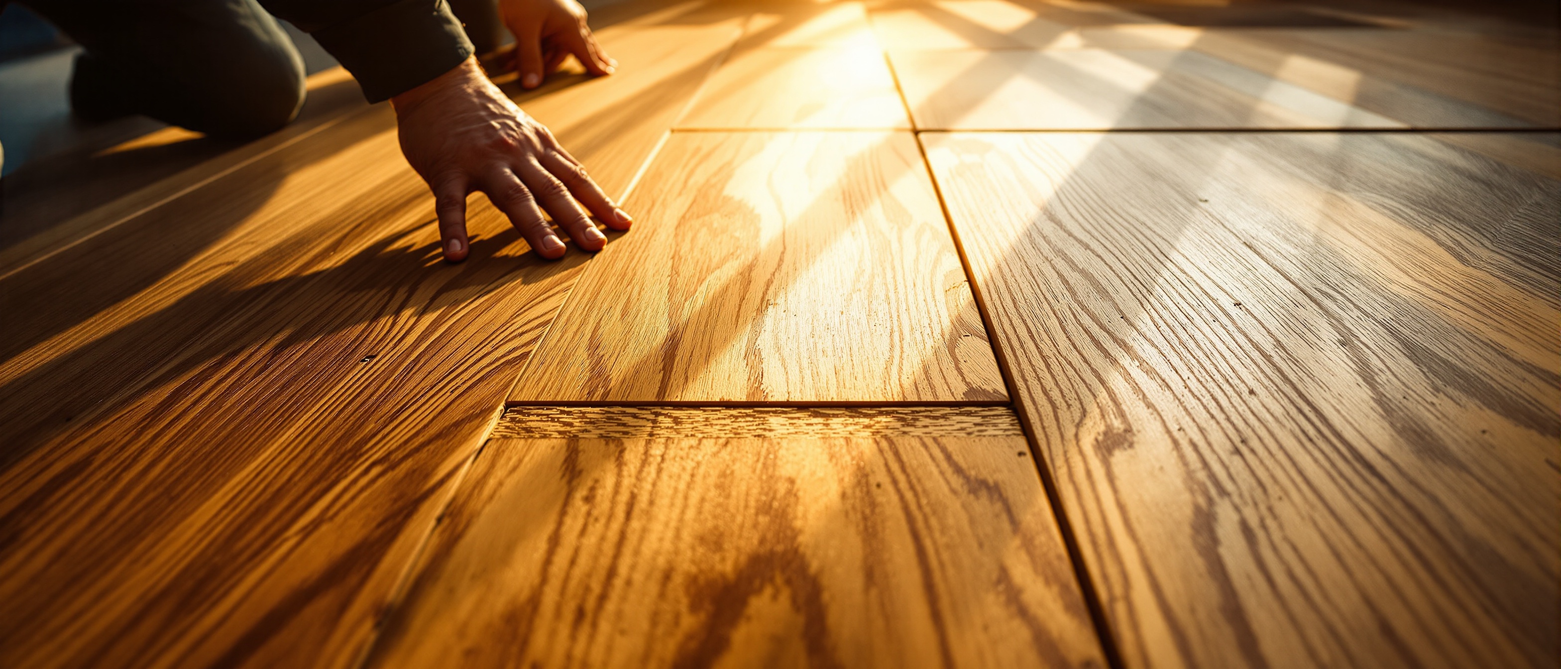 Expert Flooring Installation | ICS Home and Commercial Premium flooring installation craftsmanship with artistic editorial photography style