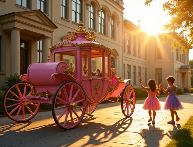 School Pickup — Enchanted Ride - Luxury Electric Carriage Rental Modesto CA