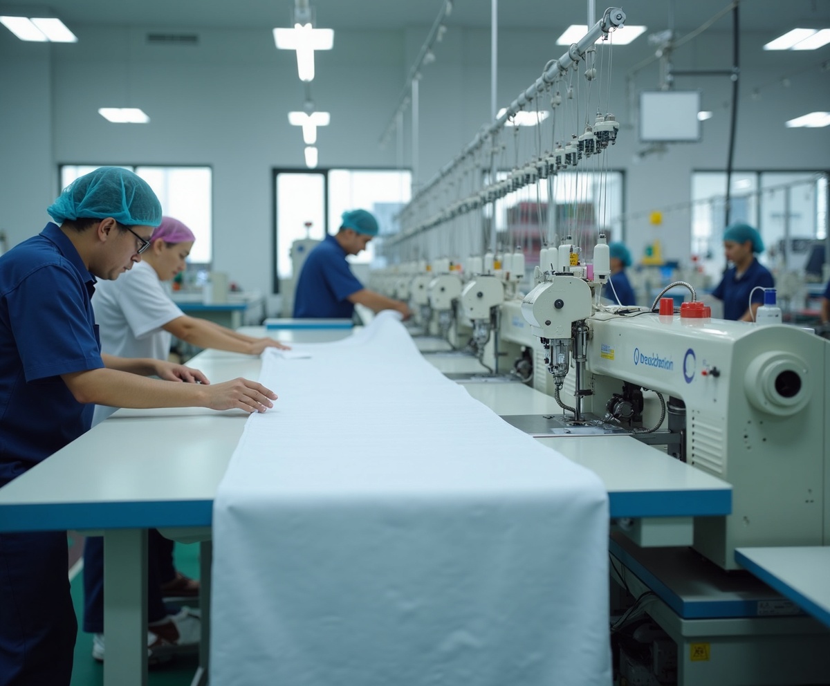 커튼창 공장 내부